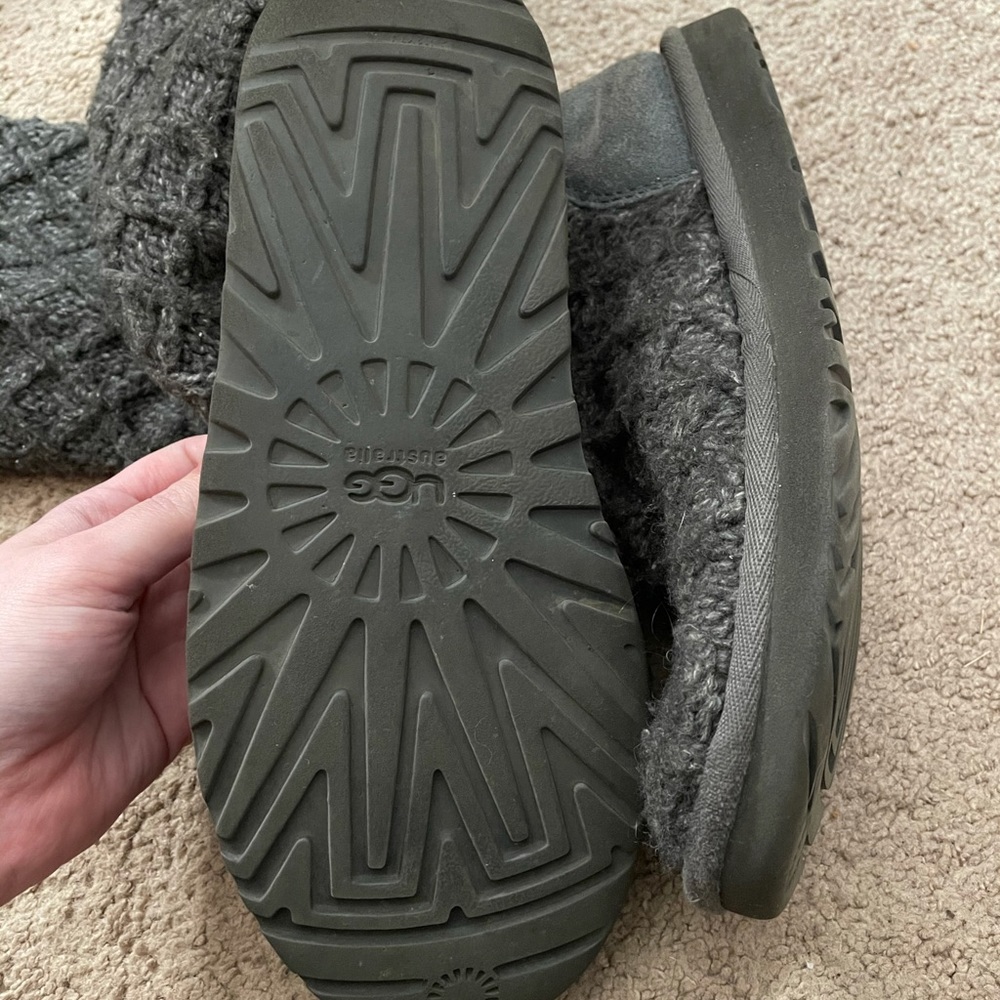 Ugg lattice print wool boots
